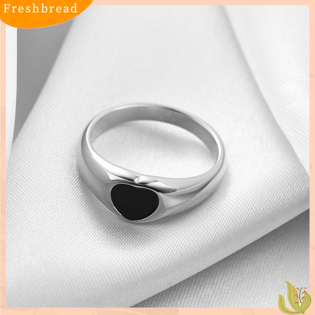 &lt; Freshbread &gt; Jari Cincin Electroplating Geometris Menawan Kilau Terang Tahan Aus Dekorasi Colorfast Wanita Pribadi Jantung Cincin Hadiah Valentine