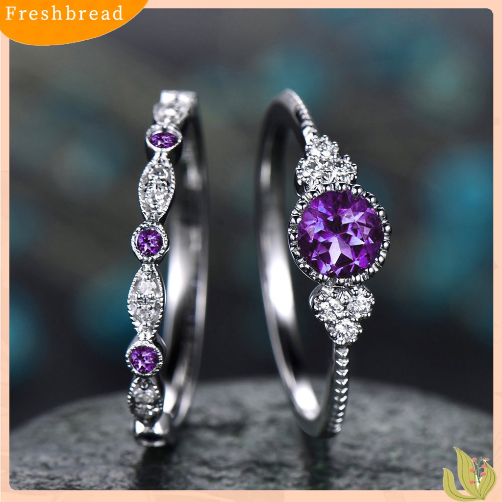 &lt; Freshbread &gt; 2Pcs Perhiasan Jari Dual Type Tidak Alergi Tahan Lama Fashion Cycle Ring Untuk Hadiah