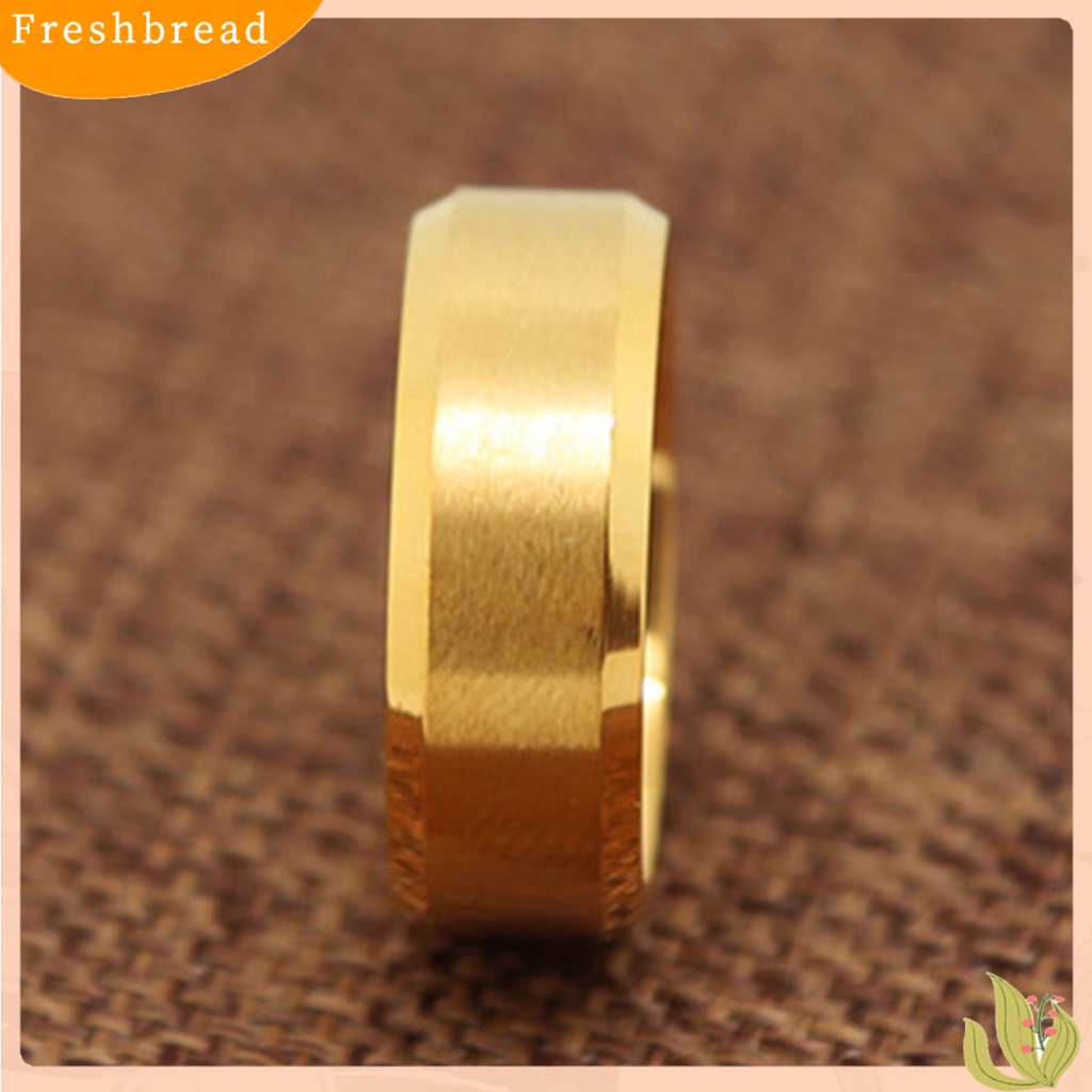 &lt; Freshbread &gt; 8mm Cincin Casual Unisex Warna Solid Tidak Mudah Pecah Aksesoris Cincin Jari Nyaman Untuk Outdoor