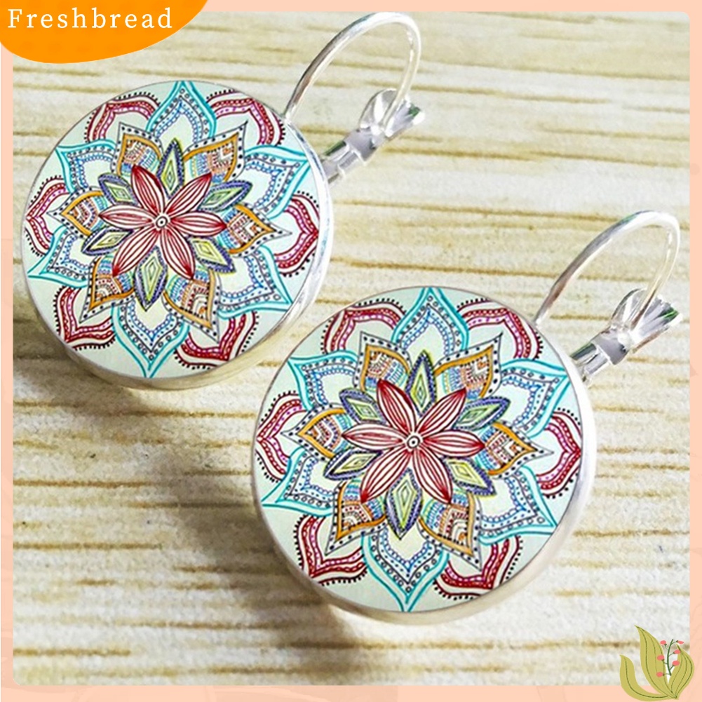 &lt; Freshbread &gt; Vintage Unik Wanita Mandala Bunga Alloy Kait Anting Lady Ear Perhiasan Hadiah