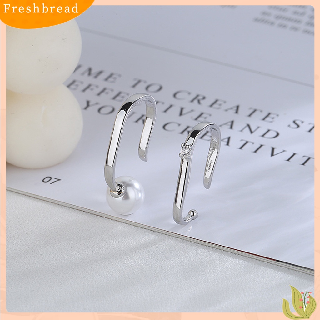 &lt; Freshbread &gt; 1Pc Anting Klip Permukaan Halus Bukaan Bland Anti Cacat Tahan Korupsi Warna Solid Tembaga Stainless Tanpa Tindik Klip Telinga Portabel