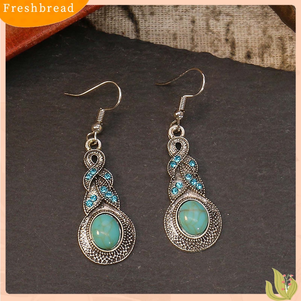 &lt; Freshbread &gt; 1pasang Hiasan Telinga Bentuk Air Terjun Gaya Bohemia Ultra-Ringan Gantung Panjang Vintage Drop Earrings Untuk Wanita