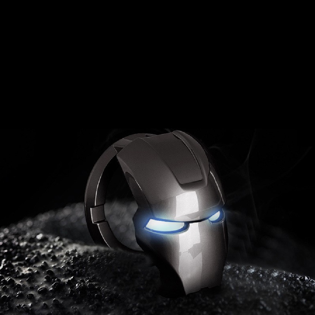 Gentlehappy Iron Man Interior Mobil Mesin Ignition Start Stop Push Button Saklar Tombol Cover id