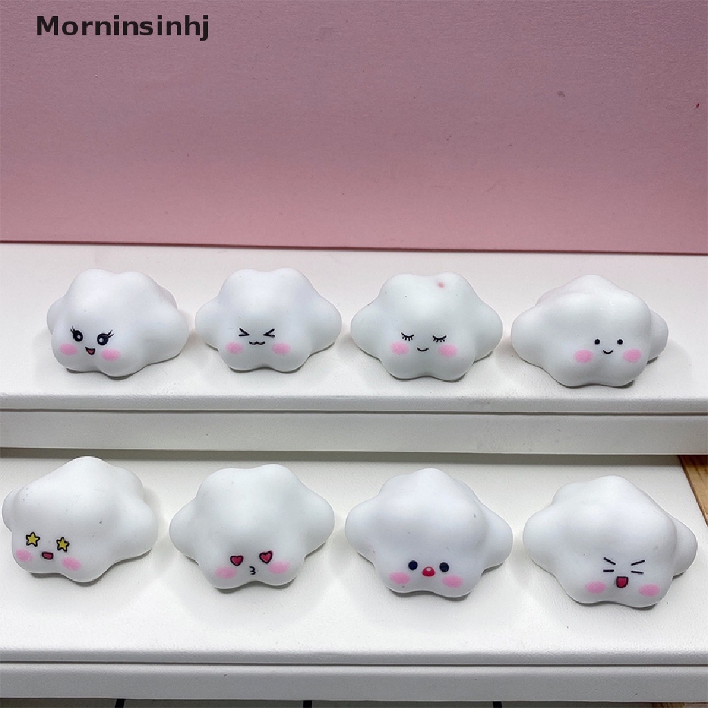 Mornin 6Pcs Miniatur Simulasi Awan Bercahaya Diy Perhiasan Aksesoris Gantungan Kunci Liontin id