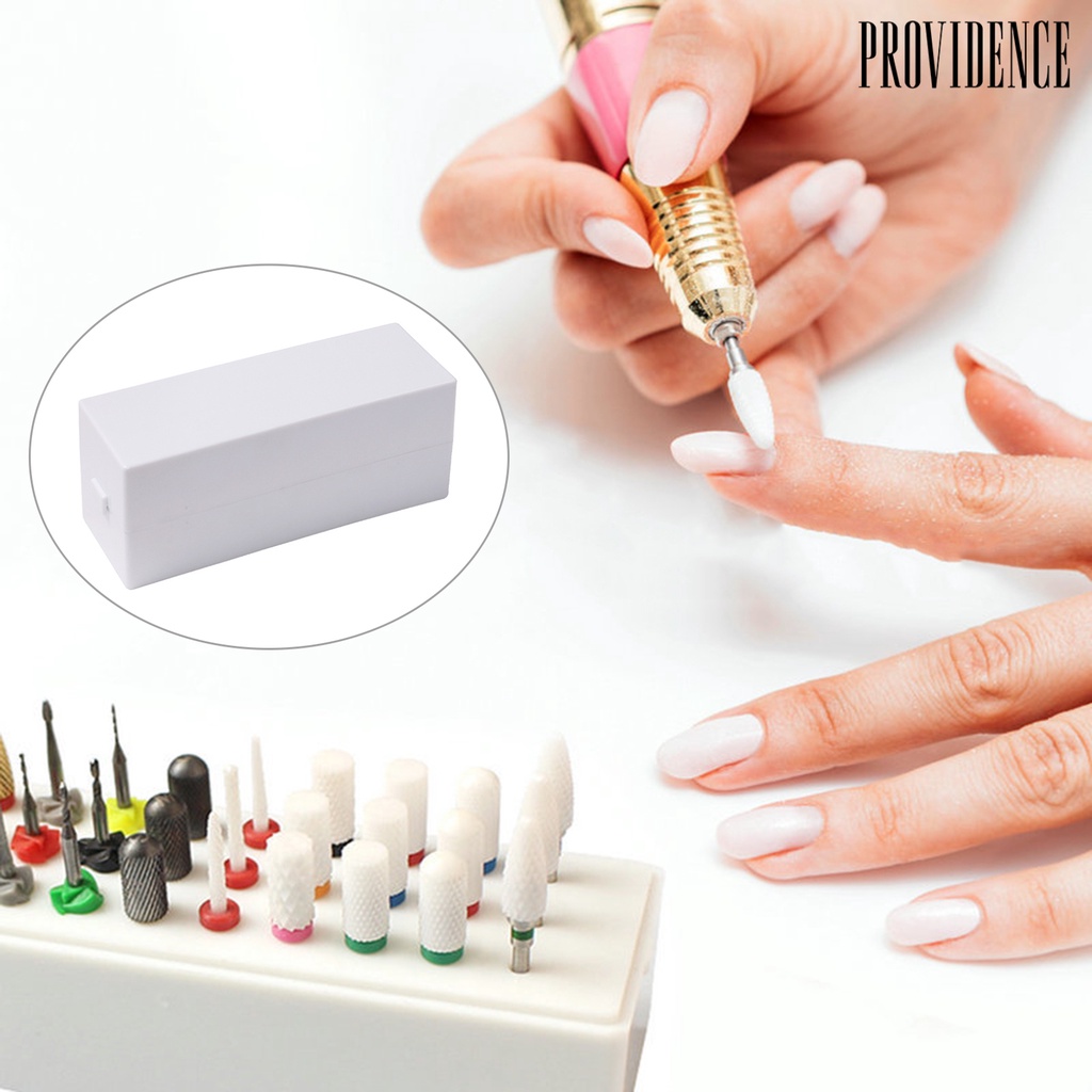 Providence Stand Kepala Gerinda Kapasitas Besar Tahan Debu Multi-Lubang Tetap Rapi Anti Gesekan 30slot Mata Bor Kuku Brush Storage Holder Nail Salon Supply