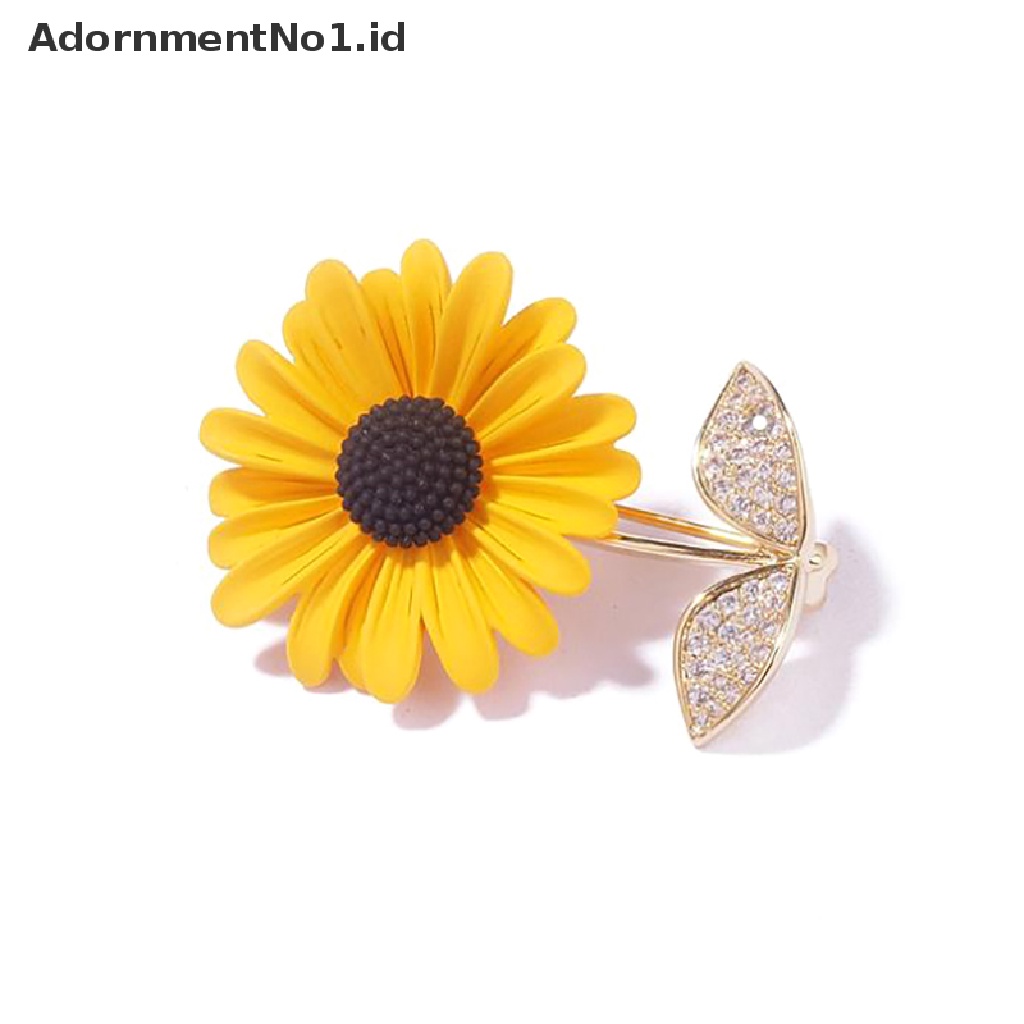 [AdornmentNo1] Bros Bunga Matahari Untuk Wanita Unisex Enamel Summer Beauty Sunflower Pesta Kantor [ID]