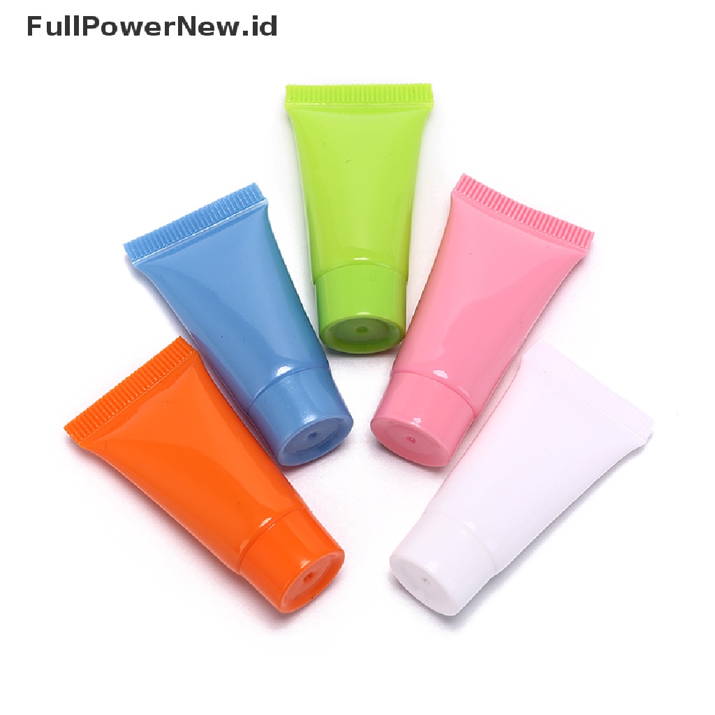 Power 5pcs Tabung soft Kosmetik 10ml Wadah lotion Plastik Botol Kosong refilable ID