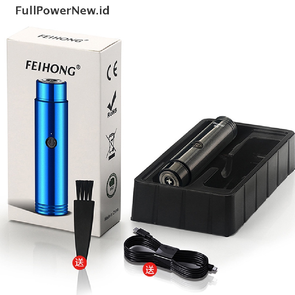 Power Alat Cukur Mini Elektrik Pria Portable Electric Razor Beard USB Shaver ID