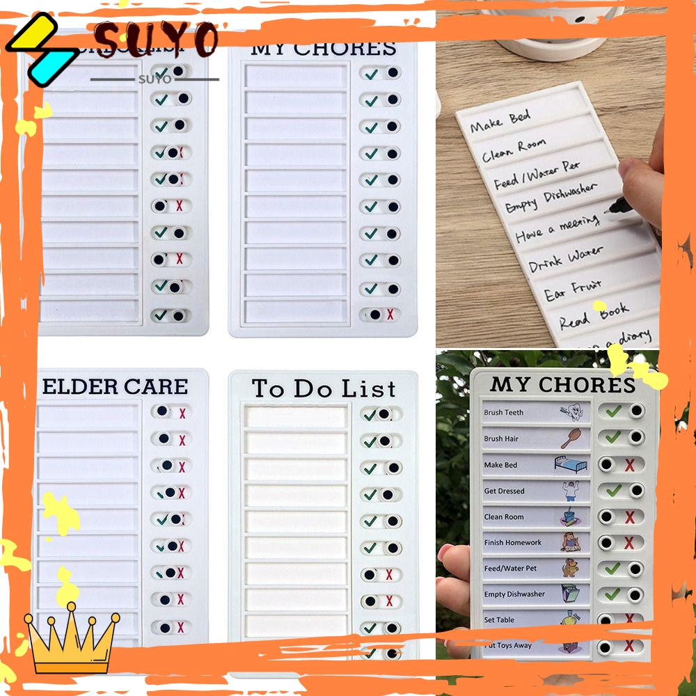 Suyo Checklist Daily Planner Student Papan Perencanaan Tugas Liburan Reusable