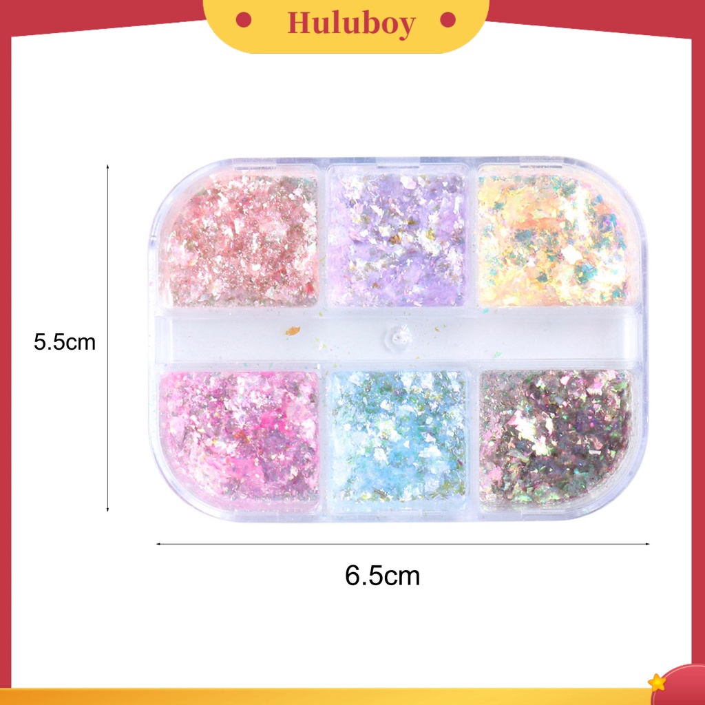 {In Stock} 1kotak Nail Sequin Shiny Vibrant Color Plastik Campur DIY Nail Glitters Sequin Manicures Designs Perlengkapan Kuku