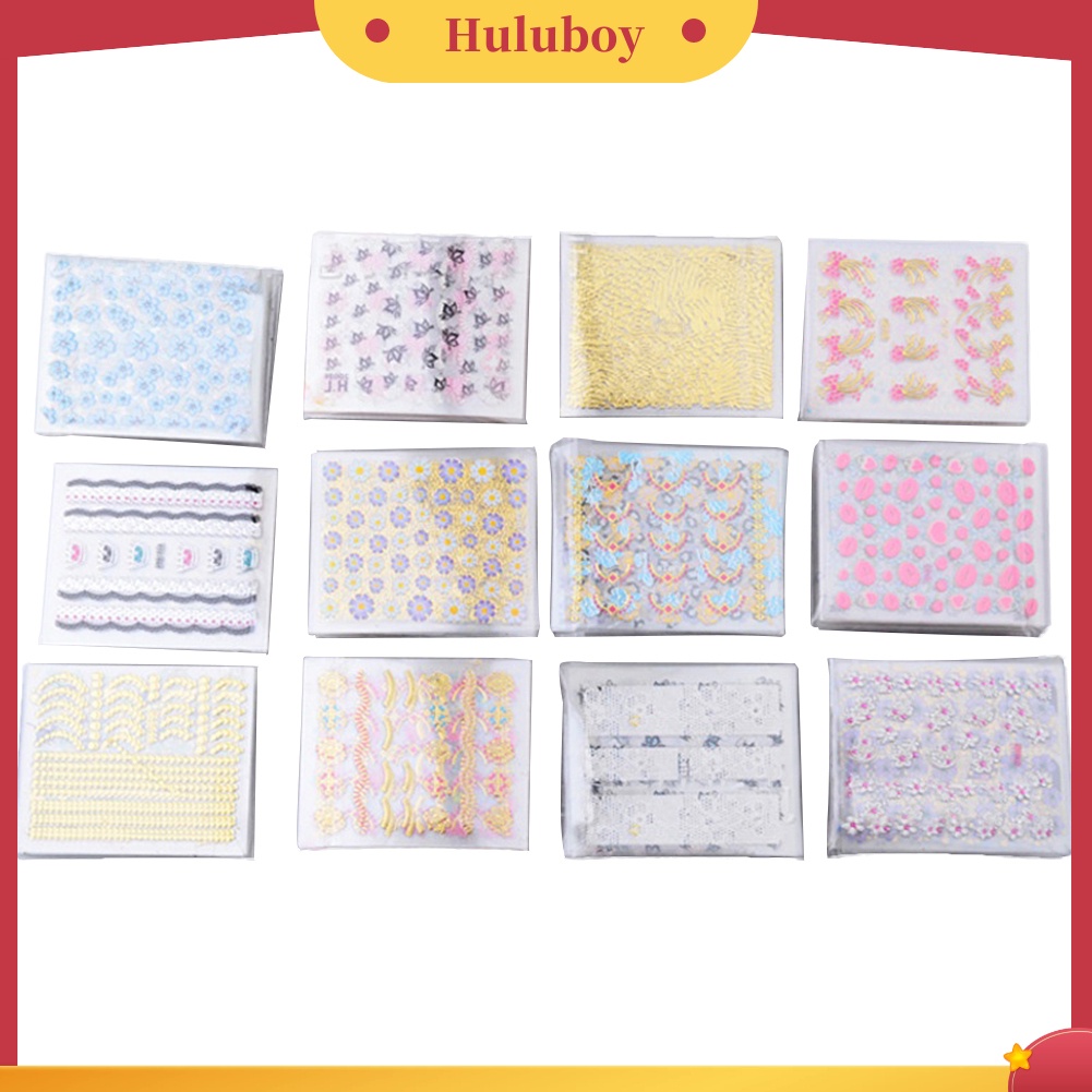 {In Stock} 10lembar Stiker Nail Art Bunga Fashion DIY Decal Gaya Campur Manicure Decor