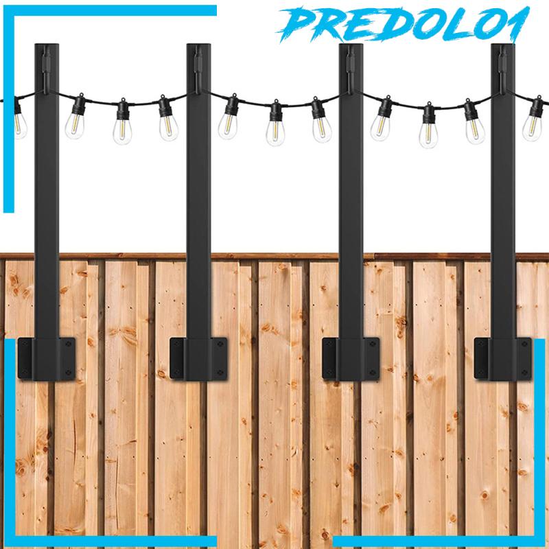 [Predolo1] 4pcs Stand Lampu Teras String Tiang Metal Untuk Taman Pernikahan