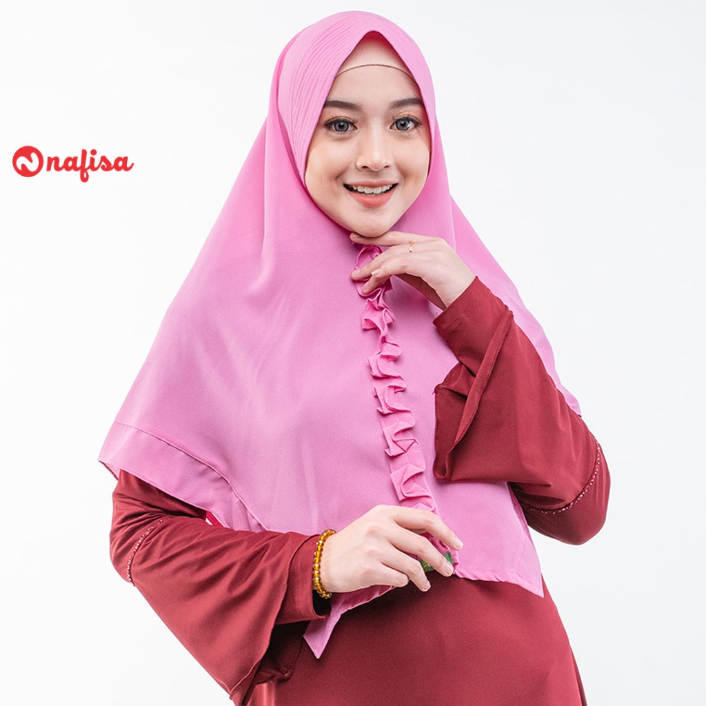 Jilbab OLSHOP Instan Feyza Alsava - Bergo Instan Diamond Crepe