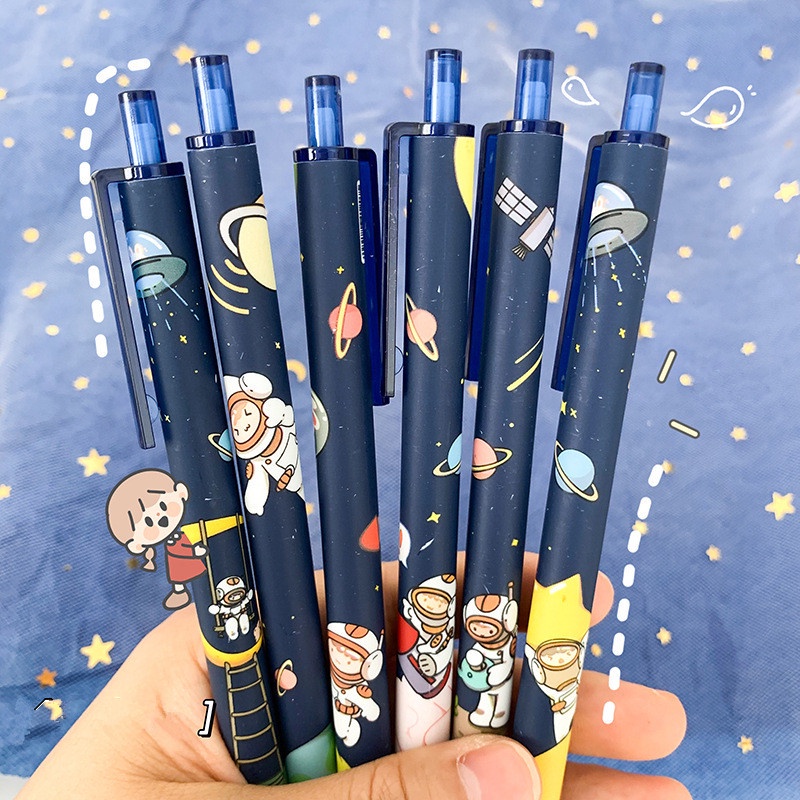 [Harga Grosir] 0.5mm Pena gel Yang Dapat Ditarik Hitam/Biru Tulisan Kantor Bisnis Tanda Tangan Perlengkapan Sekolah Alat Tulis press gel pen ins Mahasiswa 0.5 MM refill brush Pena Tanya