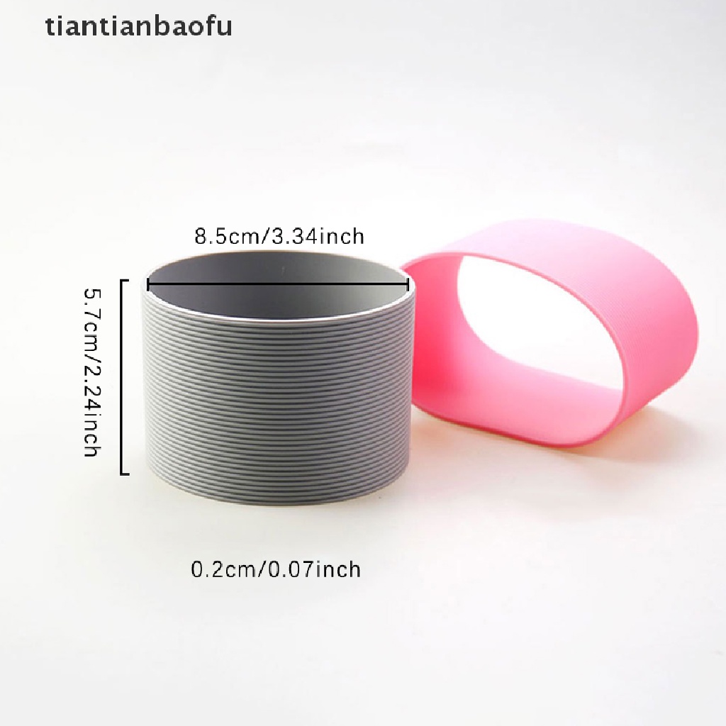 [tiantianbaofu] Silicone Cup Sleeve Bottle Non-slip Gelas Botol Penutup Mug Keramik Bungkus Kopi Butik