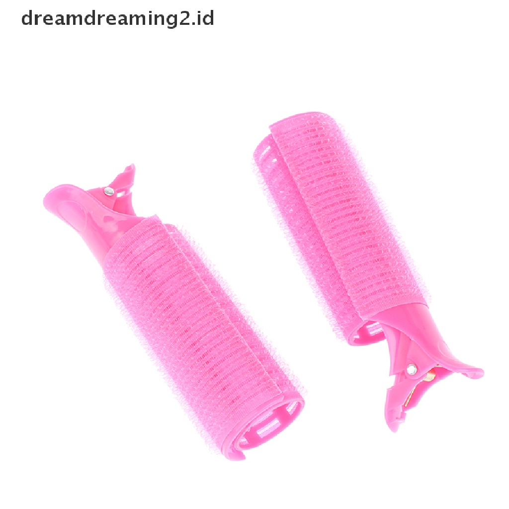 (hot) 2pcs Magic Curlers Self-adhesive Curling Rambut Lazy Curling Tube Alat Salon//