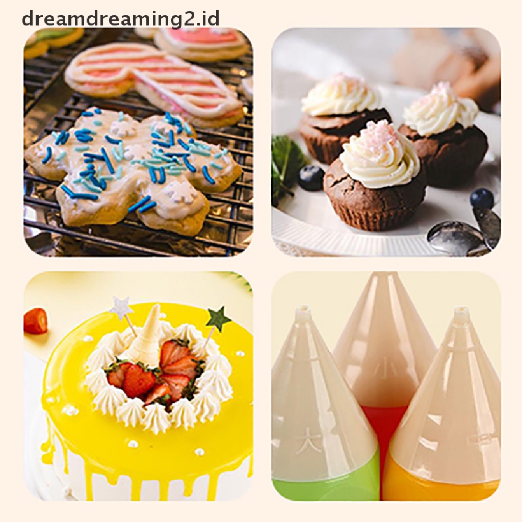(hot) 3pcs Biscuit Pastry Kue Coklat Makanan Plastik Wrig Decorag Pen Set//