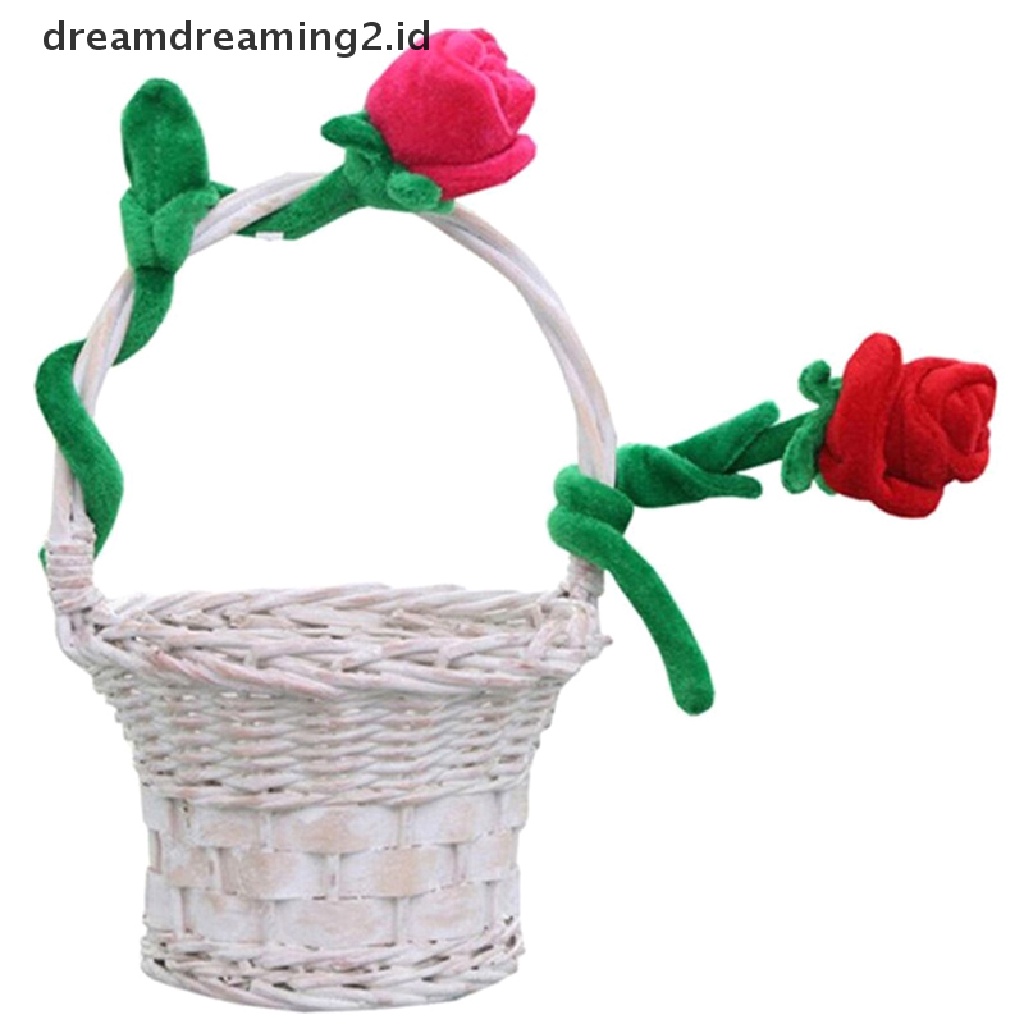 (hot) 1pc Kartun Bunga Mawar Boneka Mainan Mewah Lembut Valene's Day Gift Untuk Anak Perempuan//