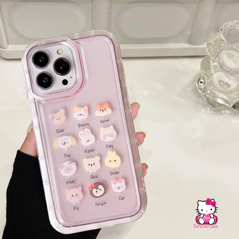 Kawaii Kartun Hewan Lucu Beruang Kodok Permen Cherry Casing Redmi Note11 10 8 10s 11s 9 Redmi 9T 10 A1 10C 9 12C 9C NFC 10A 9A Note1 Note9 Note10 Note10 Note10s POCO F4 Airbag Soft Case