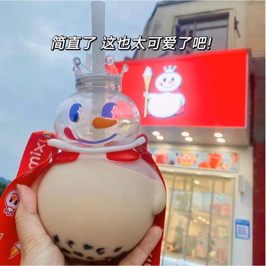 GrosirMart Botol Minum Mixue Tumblr Snow King 700ml dengan tali Mixue botol minum tumbler mixue viral