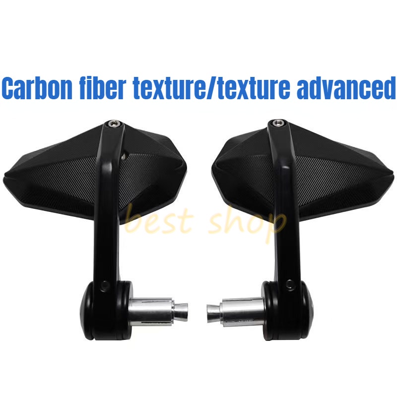 Kaca Spion Samping Motor Full Adjustable Aluminium Spion Samping Round Bar end Rear Mirror Universal