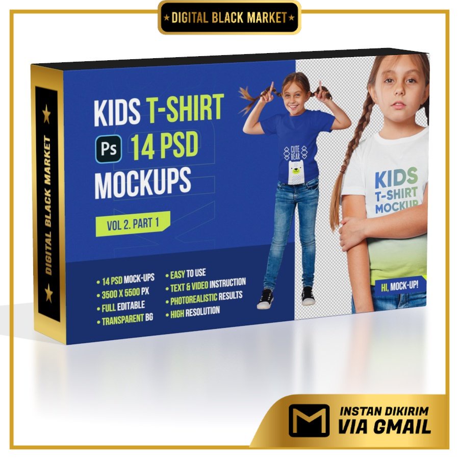 Kids Girl T-Shirt Mockups Vol2 Part 1