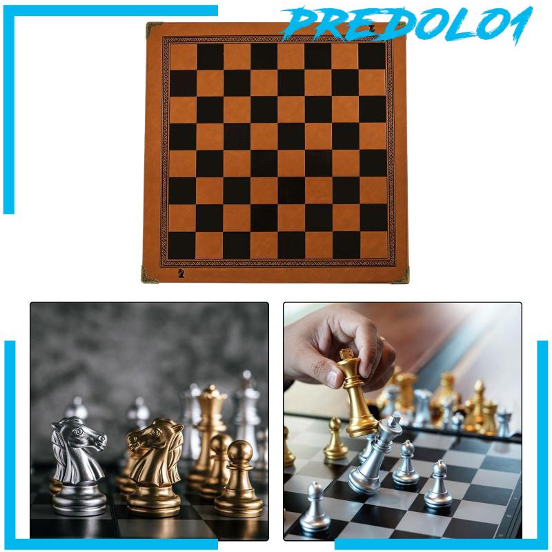 [Predolo1] Matras Chessboard Bahan Kulit PU Alas Catur Tahan Panas Untuk Permainan Tamanoutdoor