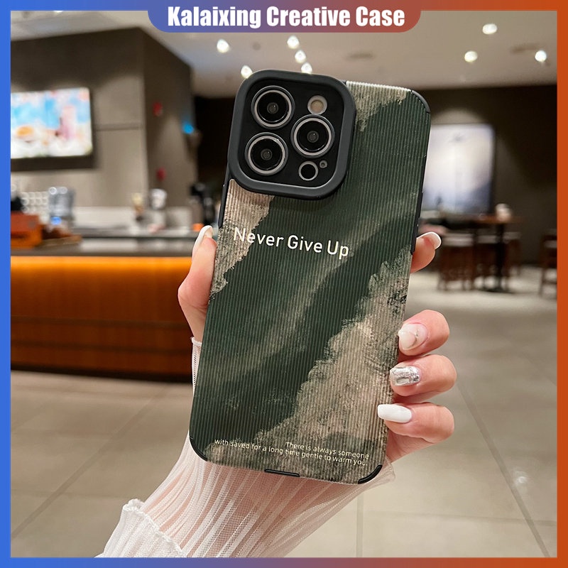 IPHONE Soft Case Bahan Kulit Printing Pinggir Laut Untuk Iphone14 13 12 Pro Max X XR Xs Max7 8 Plus14 Plus Garis Vertikal Square Back Cover