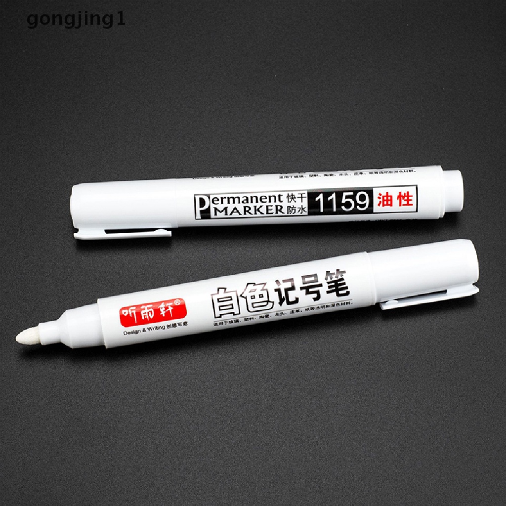 Ggg 1Pc Pulpen Spidol Permanen Tahan Air Minyak Warna Putih Pager Drawing Pen Set ID