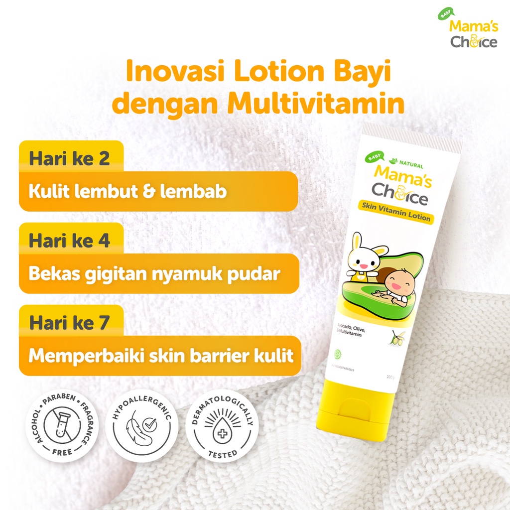 Body Lotion Baby &amp; Anak - Baby Skin Vitamin Lotion Mama's Choice (Handbody Bayi dan Anak aman untuk kulit sensitif terdaftar BPOM)