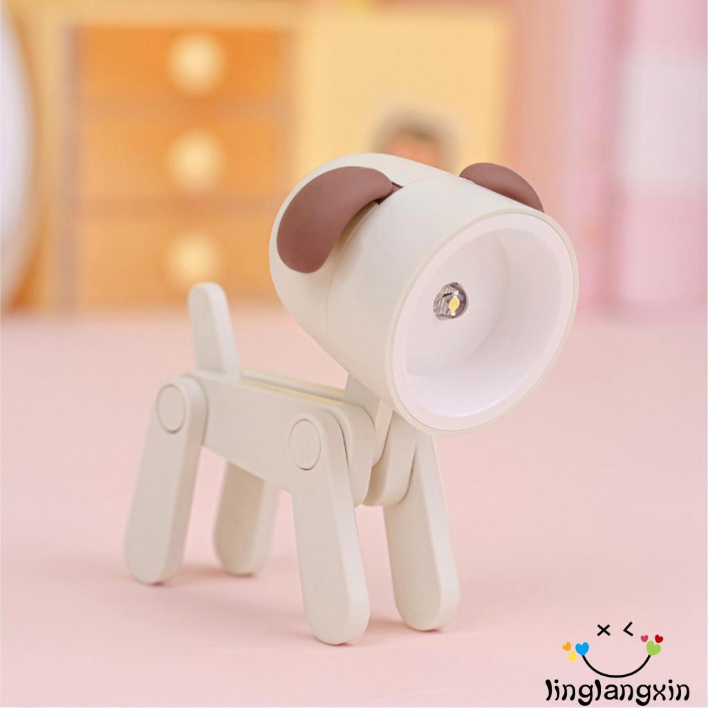 Llxlampu Meja LED, Lampu Malam Berbentuk Anjing/Rusa Lucu Dengan Tubuh Yang Dapat Disesuaikan Untuk Anak Dewasa