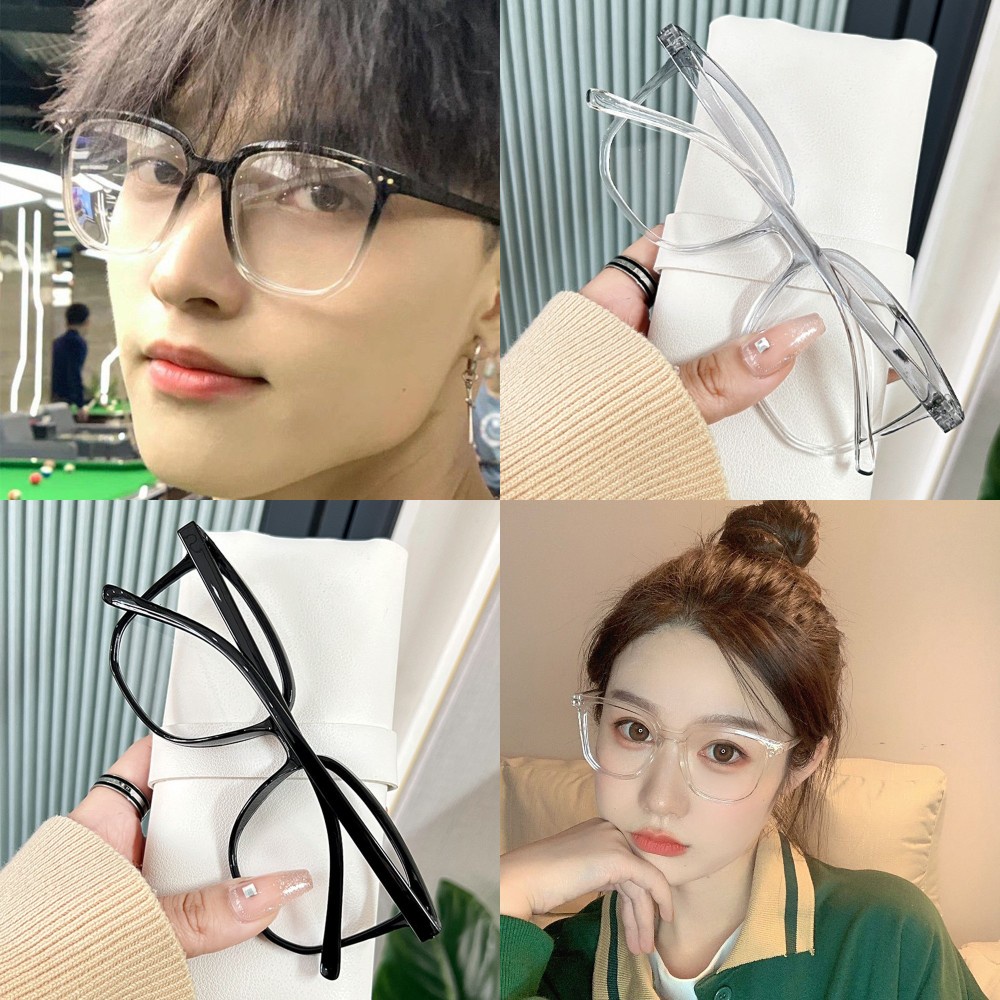 Bingkai Persegi Transparan Sederhana Kacamata Anti Cahaya Biru Komputer Gaming Eyeglasses Aksesoris