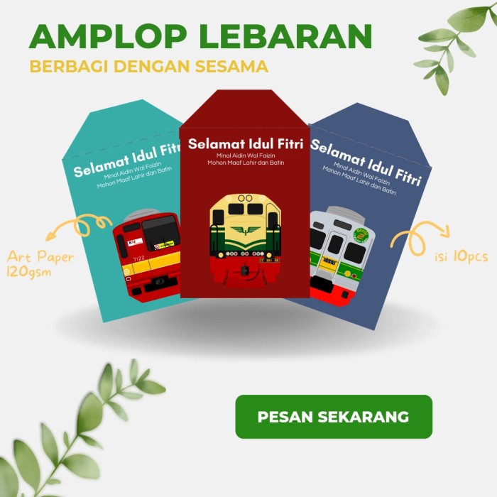 

[PREORDER] Amplop Lebaran Tema Kereta Api - DIESEL, COMMUTERLINE