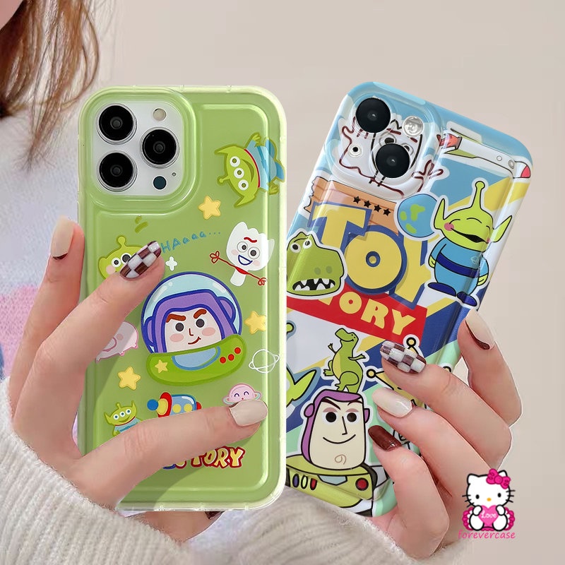 Kartun Soft Shockproof Case Oppo A17K A16s A95 A57 A16 A12 A17 A15 A53 A31 A54 A5 A9 A1K A16K A92 A77 A55 A77s A5s A3s A7 A74 A16E A52 A12E Toy Story Buzz Lightyear Alien Cover