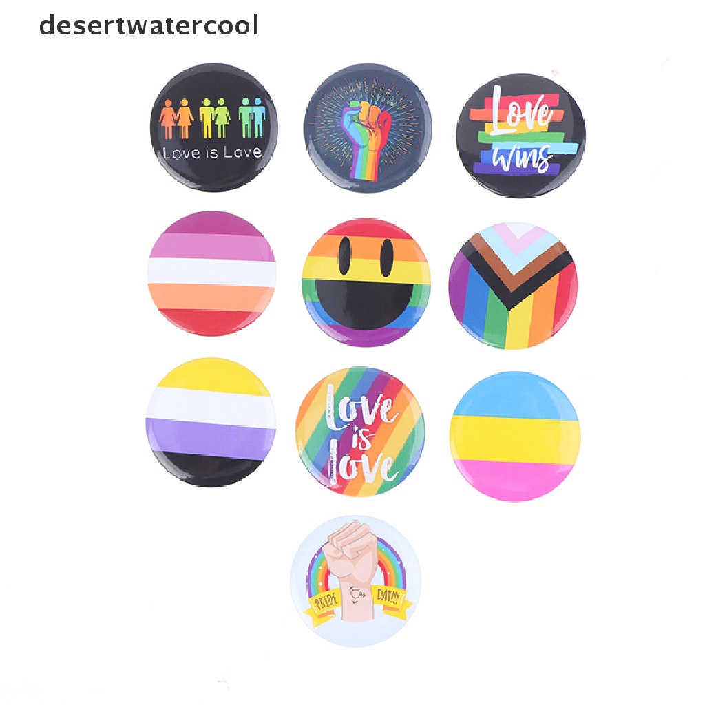 Deid LGBT Desain Hujan Kreatif Hati Yeh Jari Pin Bros Logam Pin Lencana Denim Martijn