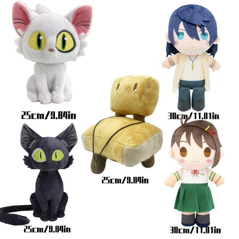 In Stock Suzume no Tojimari Mainan Mewah Iwato Suzume Munakata Souta Kursi Kucing Boneka Boneka Untuk Anak Boneka Anime