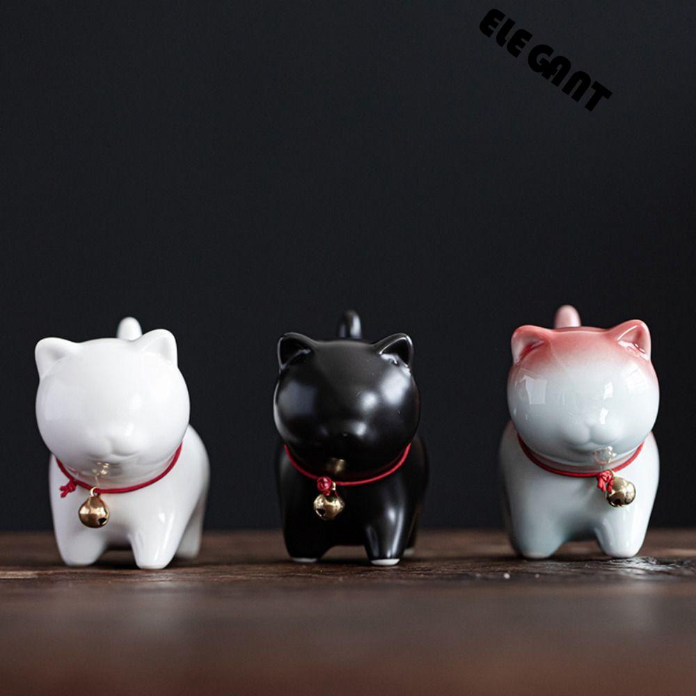 [Elegan] Patung Hewan Peliharaan Teh Mobil Rumah Tanah Liat Ungu Aksesoris Teh Hias Cina