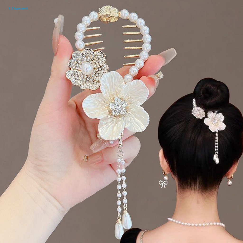 Lilyscent High-end Hair Clip Aksesoris Rambut Pengerjaan Yang Baik Klip Rambut Bunga