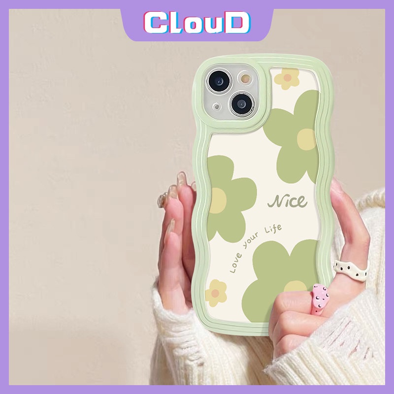Casing Soft Tpu Motif Bunga Redmi Note10 9s 9 11s 8 10s 11 Pro Max Redmi 10A A1 10C 9A 10 9T 9 A1+9C NFC POCO M3 X3 NFC Pro Mi 11T Pro Wavy Edge Fresh Flowers Milk Tea Sarung