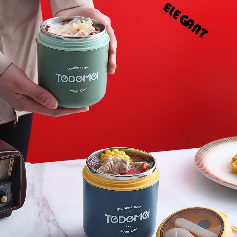 [Elegan] Termos Makanan Untuk Travel Double Layer Wadah Sup Perlengkapan Minum Rumah Kantor Botol Insulated Vacuum Flasks