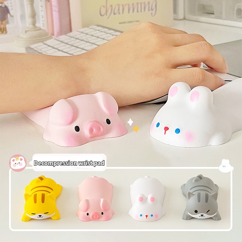 Lucu Istirahat Pergelangan Tangan Dukungan Untuk Mouse Komputer Laptop Arm Rest for Desk Ergonomis Kawaii Perlengkapan Kantor Slow Rising Squishy Mainan