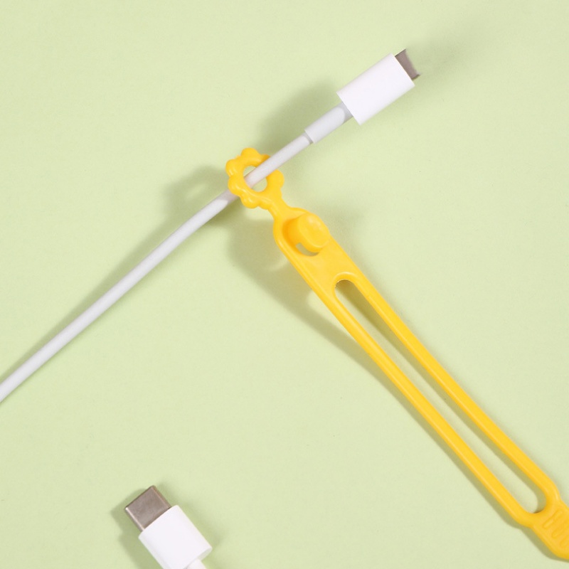 [Unggulan] Klip Penggulung Kabel Silikon Multifungsi Earphone Kawat Data Line Alat Manajemen Reusable Fastening Cable Cords Organizer Charging Wire Protector