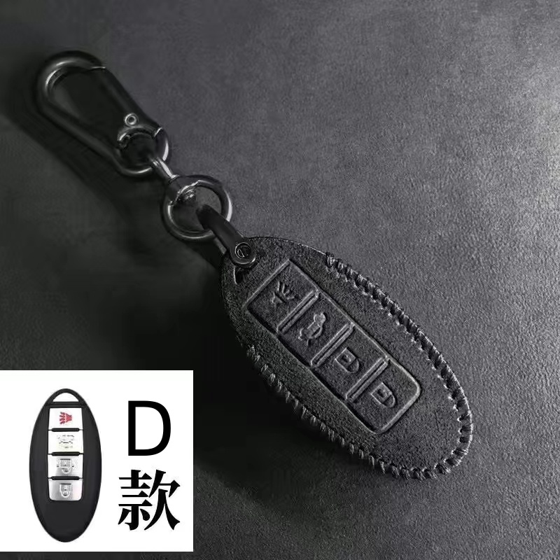 Berlaku Untuk Nissan Almera Sylphy Teana X-Trail Grand Livina Keyless Remote Control Casing Pelindung Kulit Sapi