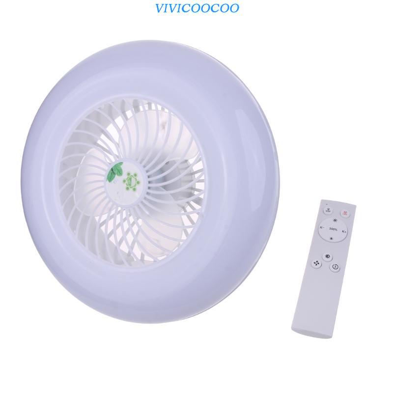 Vivi Lampu Kipas Angin Plafon E27 Kepala Lampu Cooler Fan Dengan Remote Control 2700-6000k Adjustable Untuk Belajar Kamar Tidur Kamar Mandi