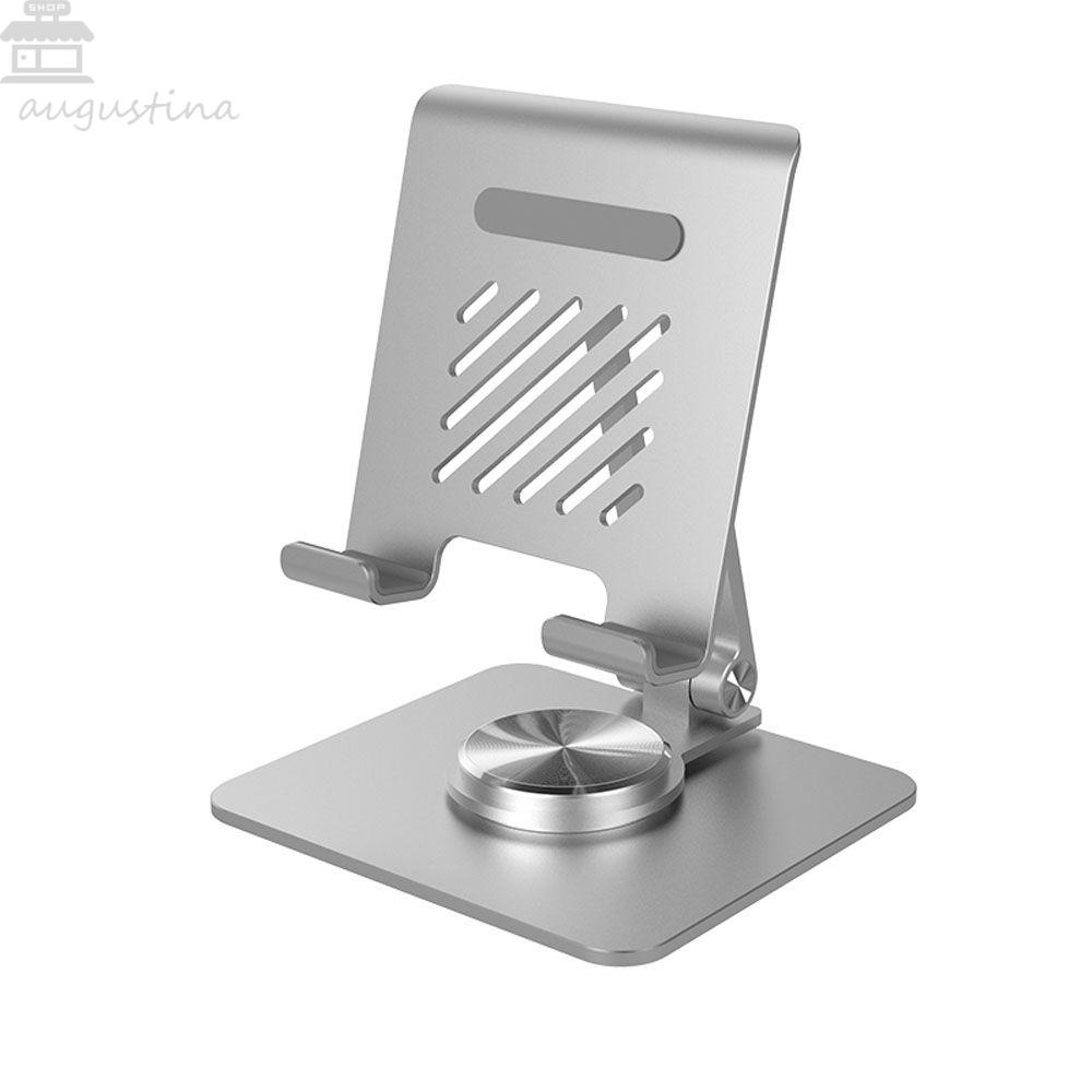 Agustinina Tempat Hp Bahan Aluminium Alloy Lipat360° Rotating Cooling Bracket Lazy Support Tablet Phone Holder Braket Tablet