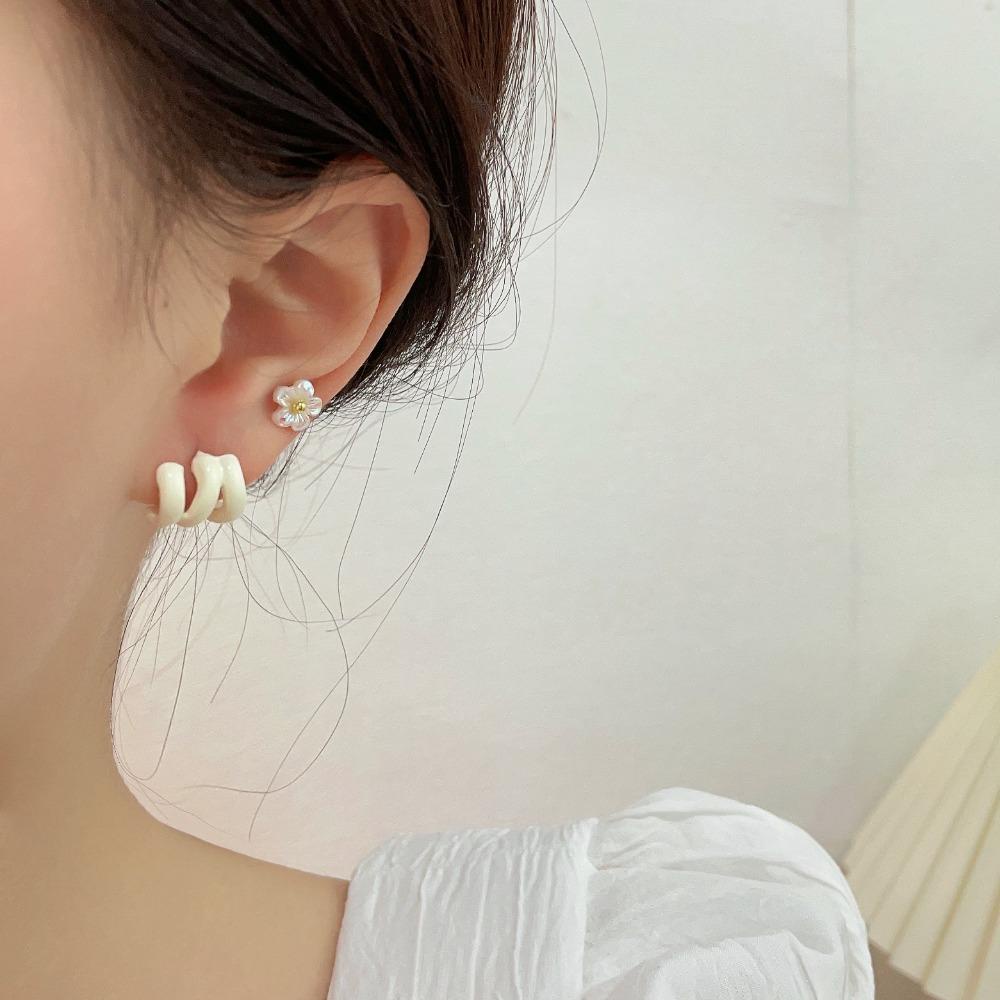 Mxbeauty Anting Perempuan Set Mini Lucu Vintage Hadiah Trendi Bunga Musim Semi Peri Perhiasan Fashion