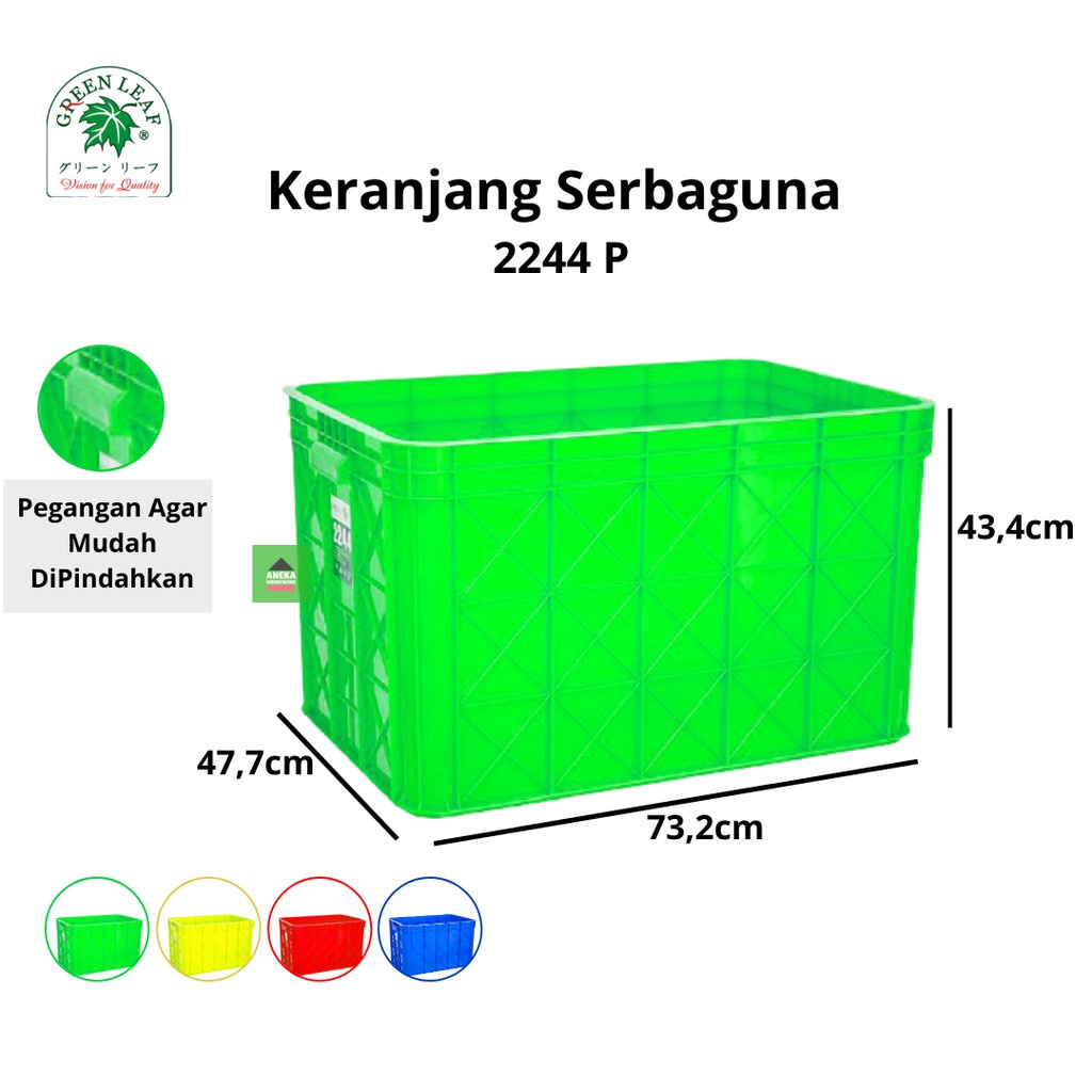 Keranjang Container Industri 2244 P Green Leaf