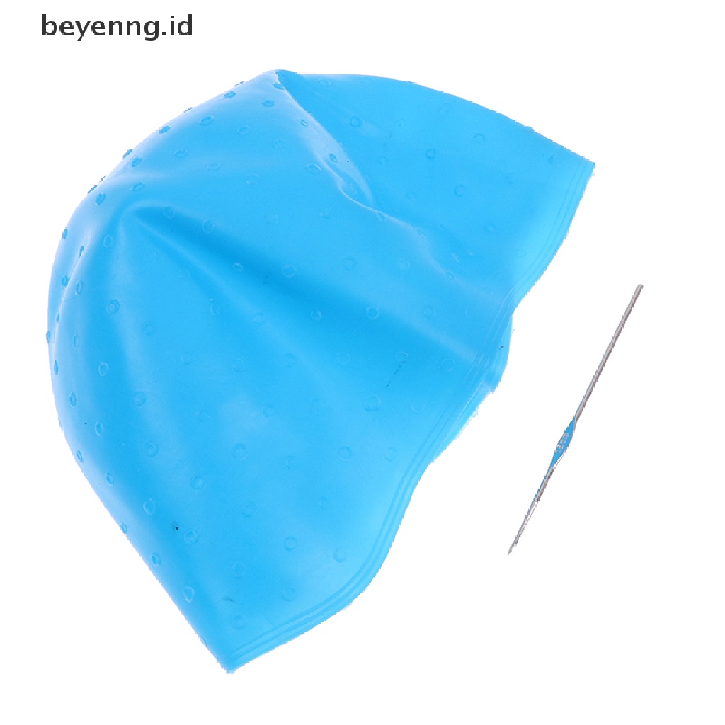 Beyen Topi Highlight Rambut Bahan Silikon Biru Dengan Mewarnai Topi Topi Styling Tools ID