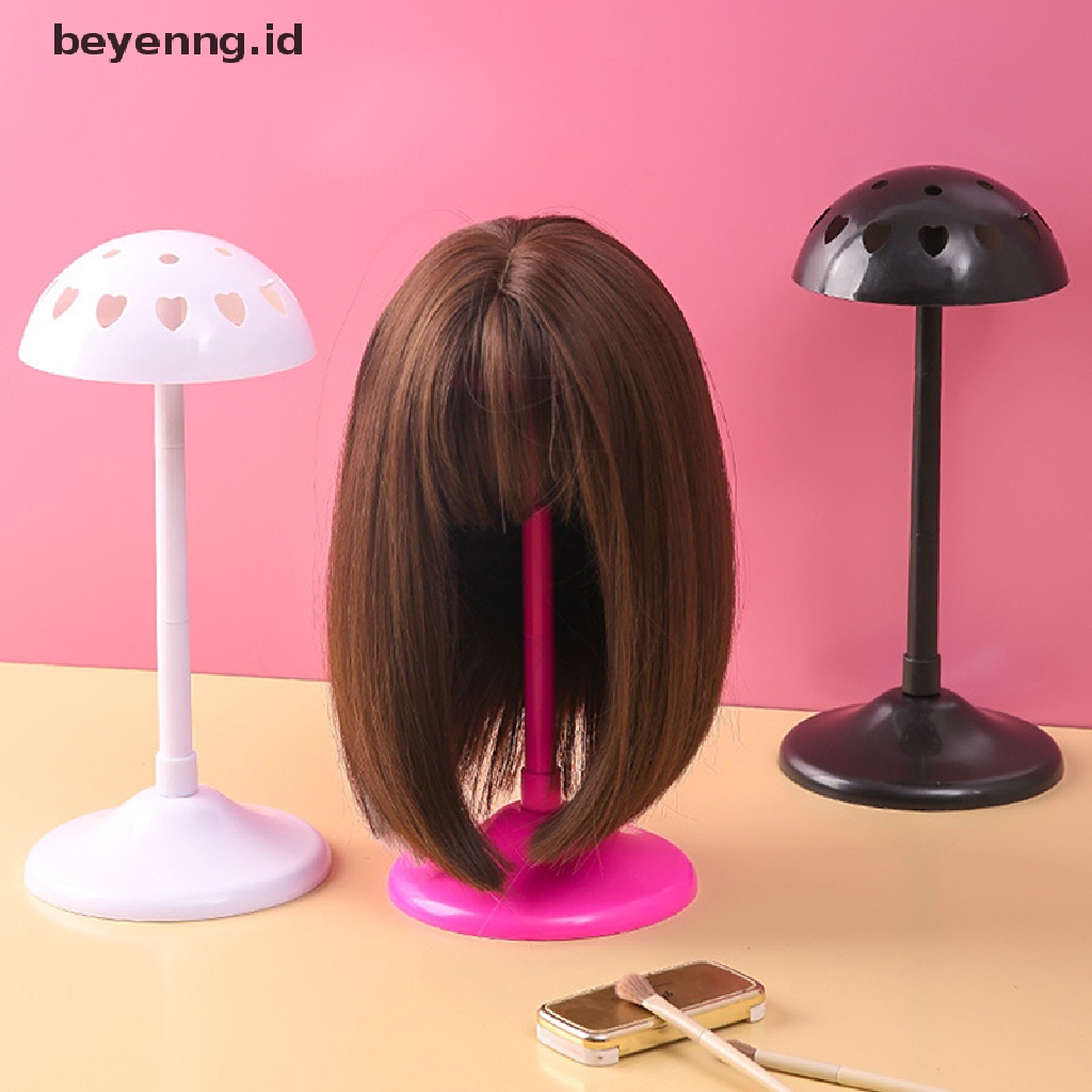 Beyen Topi Portable Manekin Kepala Wig Stand Stabil Dummy Penyimpanan Praktis Hair Holder ID