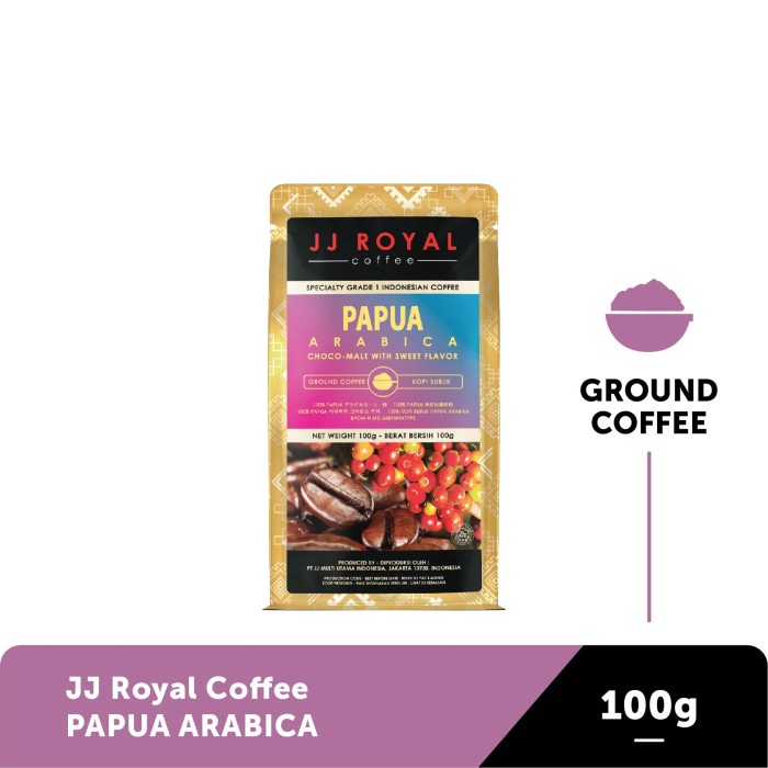 

Coffee/Kopi JJ Royal Papua Arabica Ground Bag 100g